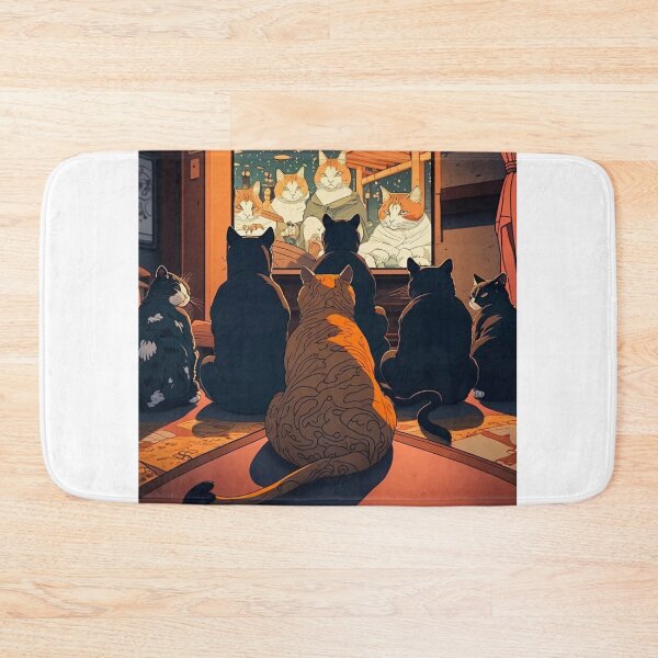 Item preview, Ukiyo-E Sleep Over Cat Party designed and sold by JCatDesign.