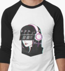 Music! - Sad Japanese Aesthetic Men's Baseball ¾ T-Shirt
