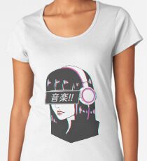 Music! - Sad Japanese Aesthetic Women's Premium T-Shirt