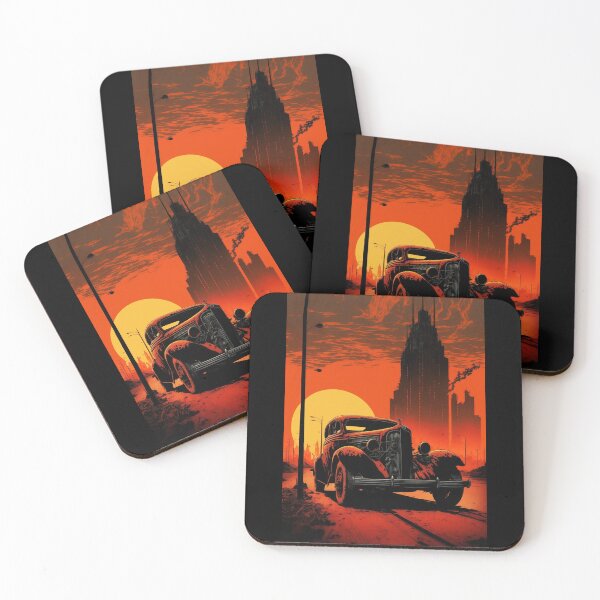 Item preview, Dystopian Sunrise: A Post-Apocalyptic Hot Rod Scene for Fans of Brutalism and American Industry #4 designed and sold by RodZnRoll.