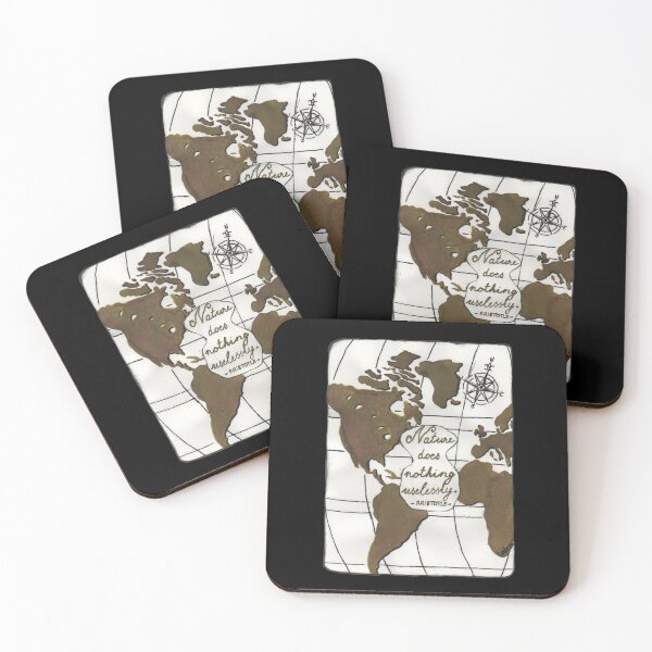 Item preview, Quote Card #6 - Nature does nothing uselessly. - Aristotle Quote With World Map Illustration designed and sold by WordsOf--Wisdom.