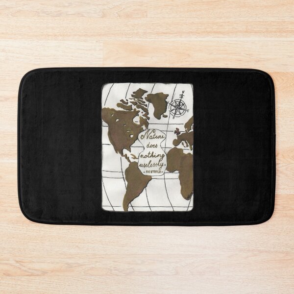 Item preview, Quote Card #6 - Nature does nothing uselessly. - Aristotle Quote With World Map Illustration designed and sold by WordsOf--Wisdom.