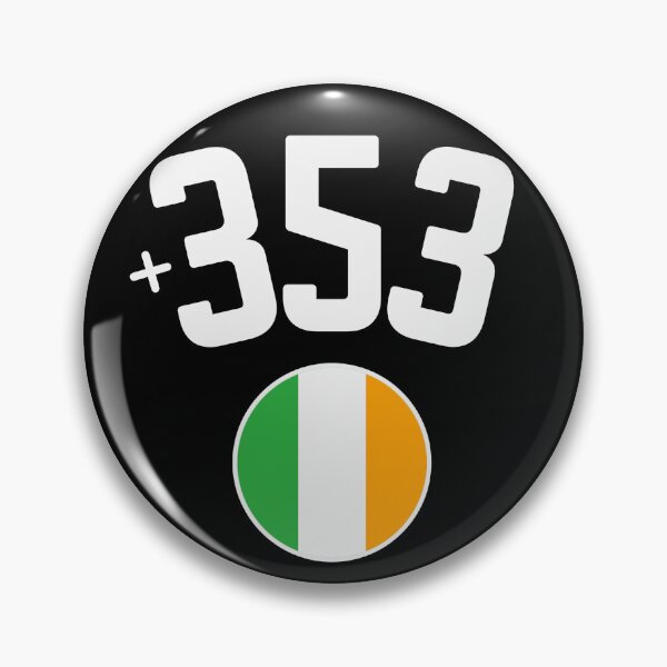 Item preview, IRELAND country code +353 badge designed and sold by LeddsoDello.