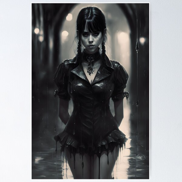 Item preview, Wednesday Addams, Ai-Generated Art, Netflix, Netflix Fun Art, Addams Family, Jenna Ortega,  designed and sold by Shkoln.