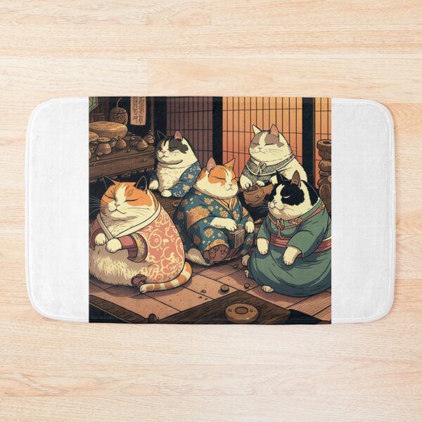 Item preview, Ukiyo-E Mafia Cat Party designed and sold by JCatDesign.
