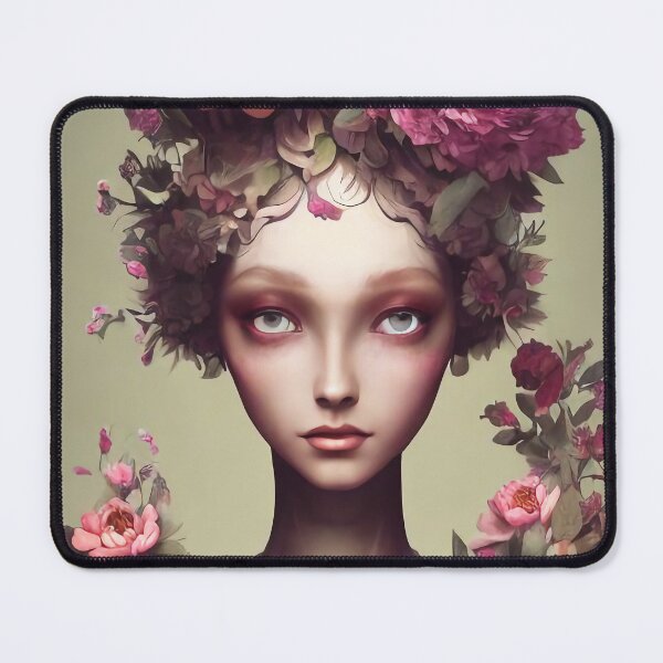 Item preview, Zahrah Flowery Girl Portrait  designed and sold by Kamiri.