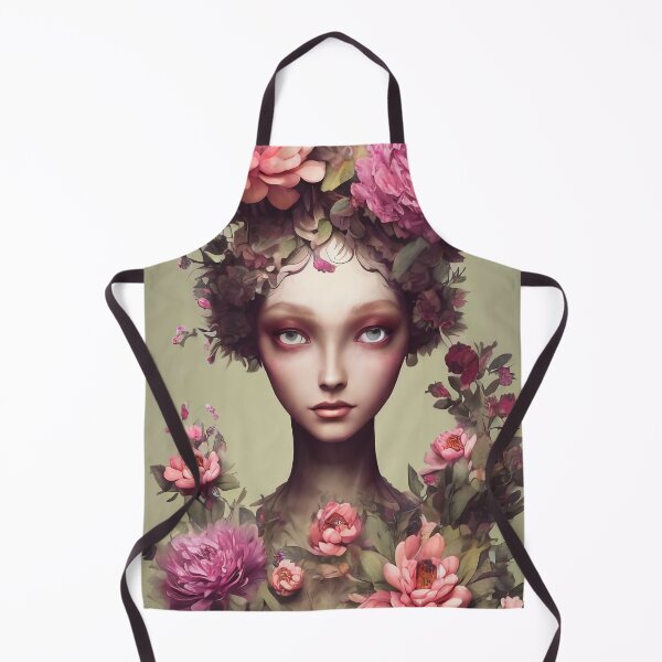 Item preview, Zahrah Flowery Girl Portrait  designed and sold by Kamiri.