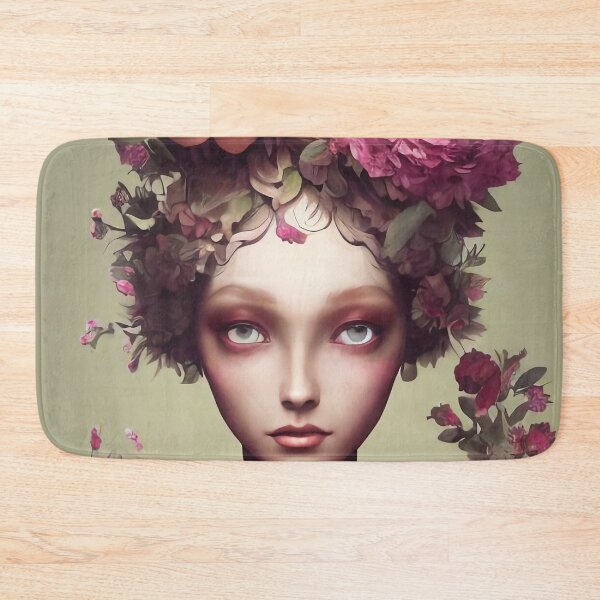 Item preview, Zahrah Flowery Girl Portrait  designed and sold by Kamiri.