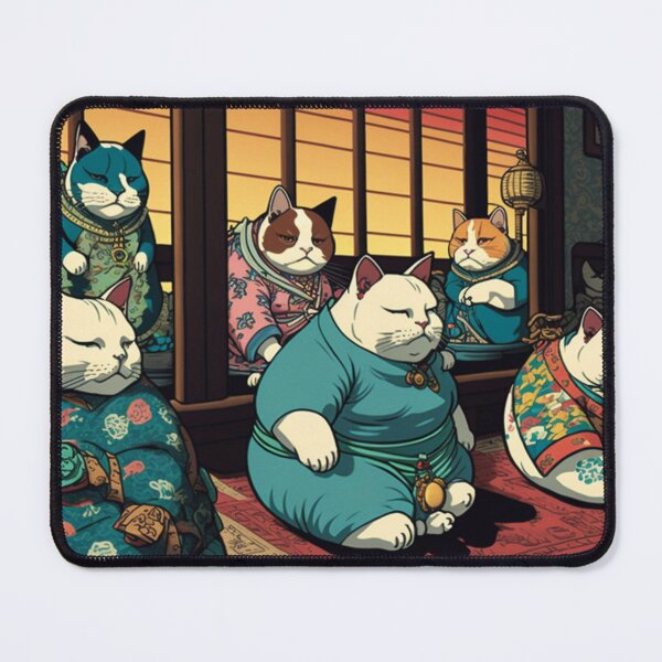 Item preview, Ukiyo-E Mafia Cat Party designed and sold by JCatDesign.