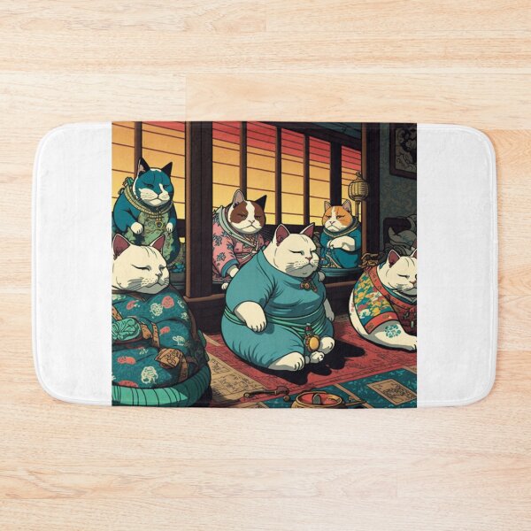 Item preview, Ukiyo-E Mafia Cat Party designed and sold by JCatDesign.