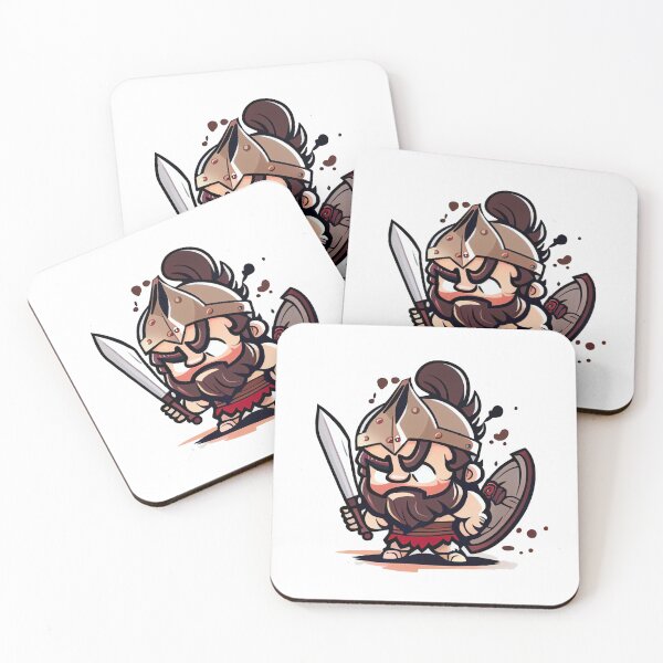 Item preview, Cute illustration of the Greek God Ares designed and sold by JeClaDesign.