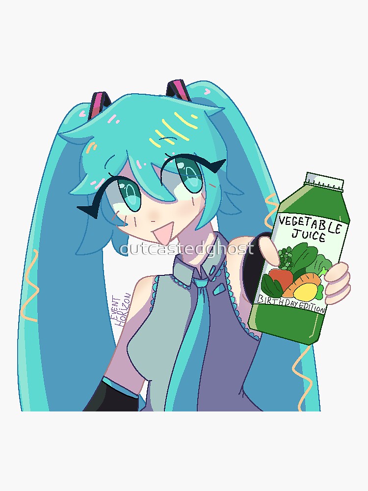 "Hatsune Miku PoPiPo (Vegetable Juice)" Sticker for Sale by
