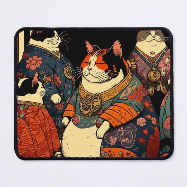 Item preview, Ukiyo-E Mafia Cat Party designed and sold by JCatDesign.