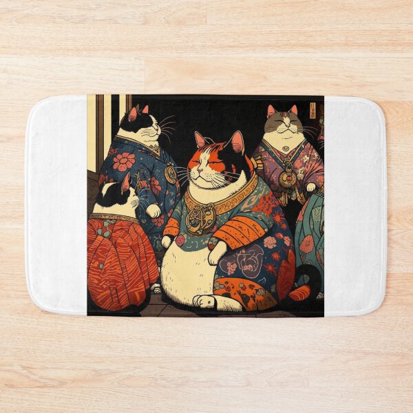 Item preview, Ukiyo-E Mafia Cat Party designed and sold by JCatDesign.
