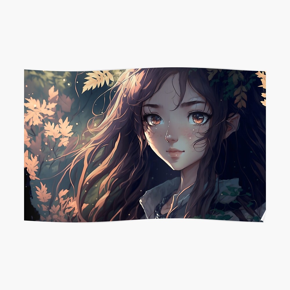Digital Painting Cute Anime Beautiful Girl In Fantastic Style. Cartoon Woman  Face In Japan Style. Drawing Illustration Artwork. Stock Photo, Picture and  Royalty Free Image. Image 190104313.