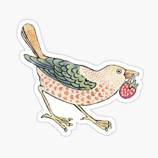 Item preview, William Morris Strawberry Thief Bird (right) designed and sold by hbirdie.