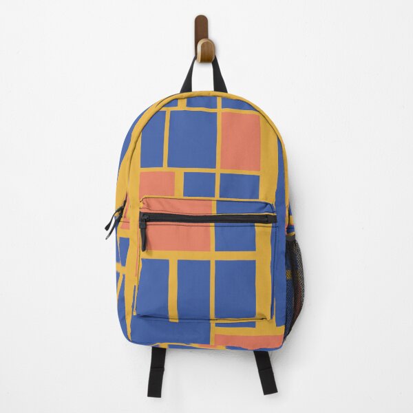 Item preview, Geometrical abstract Prussian blue, orange and mustard designed and sold by aapshop.