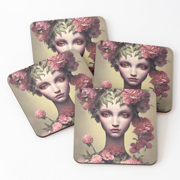 Item preview, Zaffira Flowery Girl Portrait  designed and sold by Kamiri.