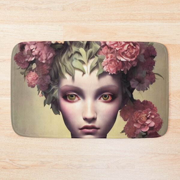 Item preview, Zaffira Flowery Girl Portrait  designed and sold by Kamiri.