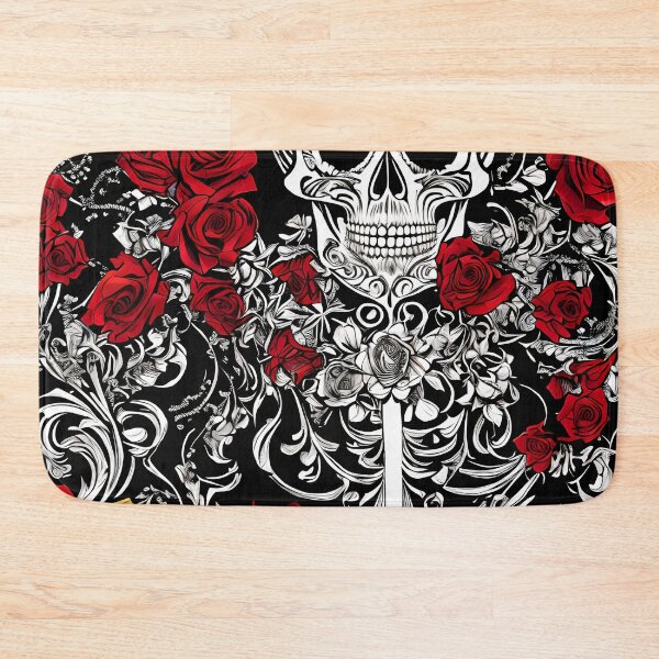 Item preview, Skull and roses designed and sold by TheArtStudios.
