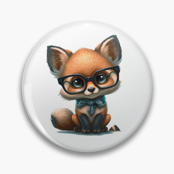 Item preview, Sweet sly cute cartoon - fox with glasses one designed and sold by MLArtifex.