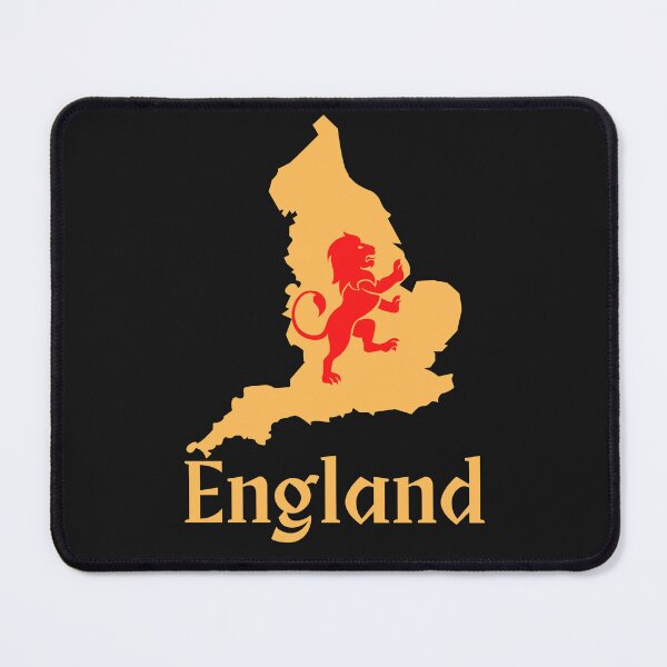 Item preview, Red English Heraldic Lion with England in Gold in the Background designed and sold by Lost-World-Shop.