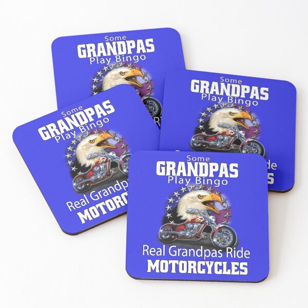 Item preview, Biker Motorcycle Rider Funny Design Some Grandpas Play Bingo designed and sold by fantasticdesign.