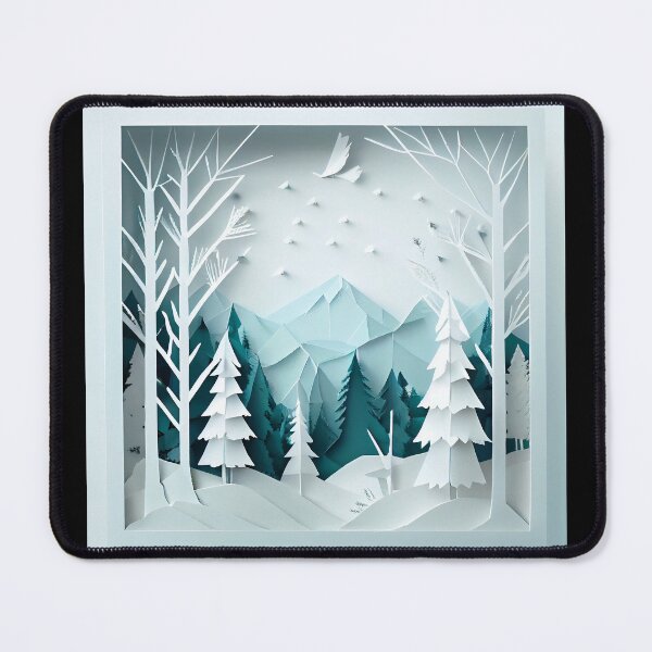 Item preview, beautiful winter landscape, origami designed and sold by ArtificialGenes.