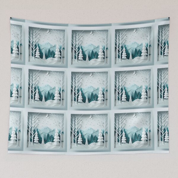 Item preview, beautiful winter landscape, origami designed and sold by ArtificialGenes.