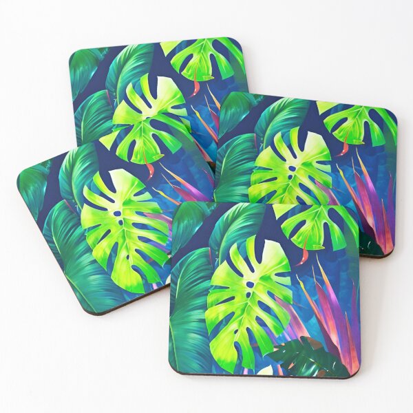 Item preview, Tropical leaves jungle landscape designed and sold by Ascooepics.