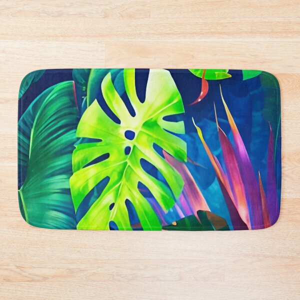 Item preview, Tropical leaves jungle landscape designed and sold by Ascooepics.