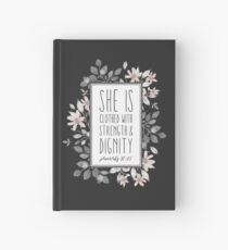Christian Quote Proverbs 31:25 Hardcover Journal