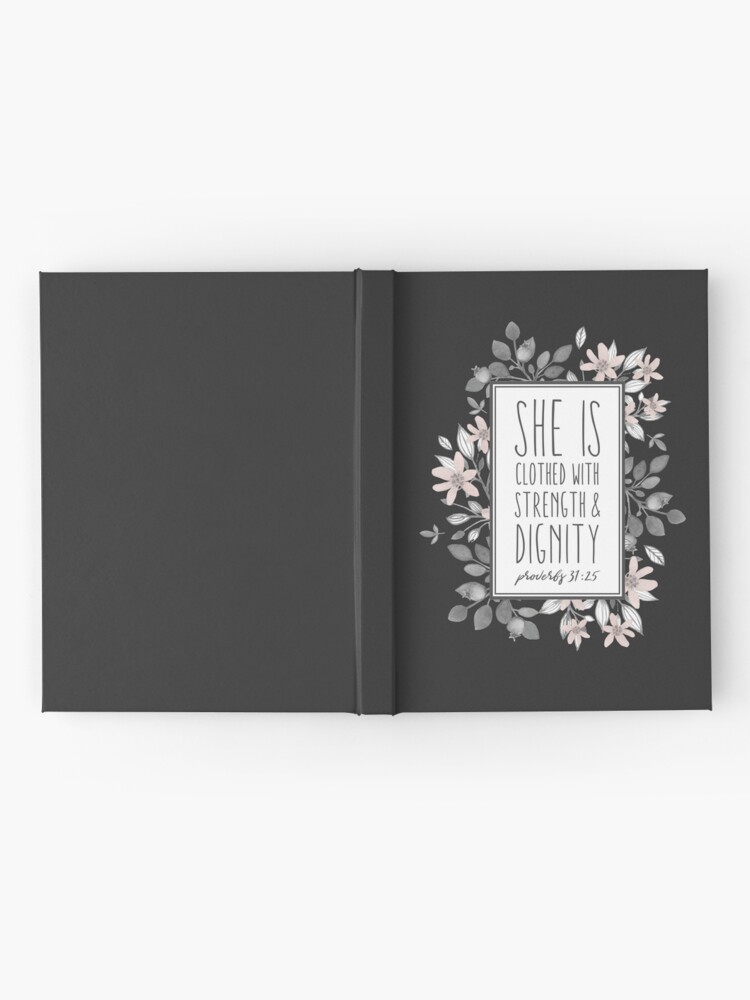 Alternate view of Christian Quote Proverbs 31:25 Hardcover Journal
