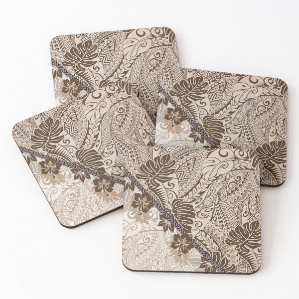 Item preview, Kona Coffee Botanical Tapa Fusion designed and sold by J Marielle Designs.