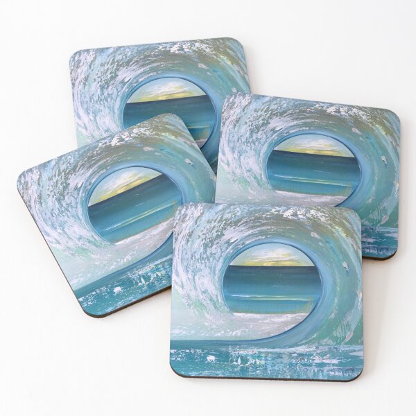 Item preview, Ocean Art, Coastal Decor, Abstract Wave Painting, Sunrise Abstract, Original Beach Art Gifts designed and sold by KirwanArt.