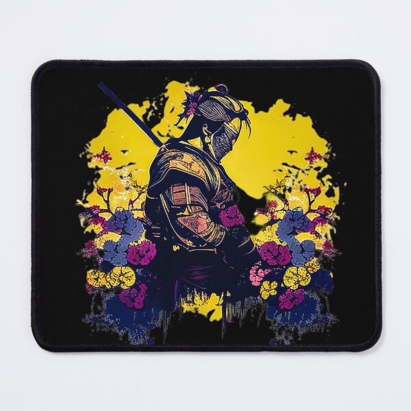Item preview, Japanese art modernist samurai with flowers designed and sold by ValleyDream.