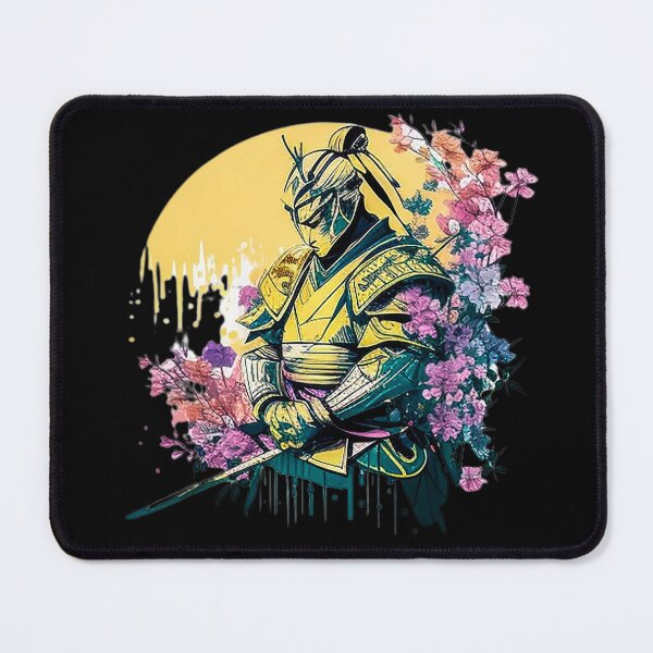 Item preview, Japanese art modernist samurai with flowers designed and sold by ValleyDream.