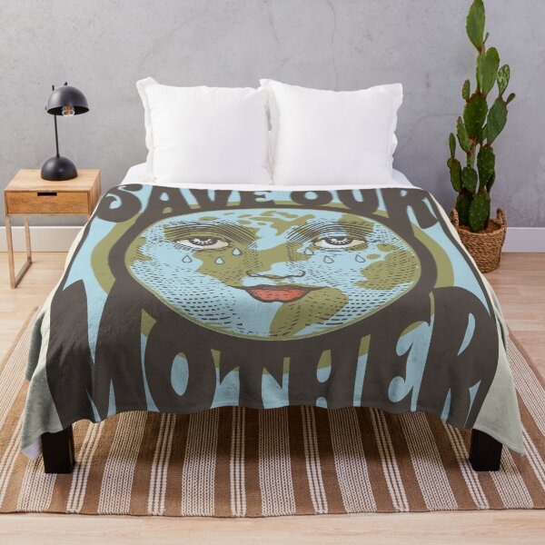 Artikelvorschau, Rette unsere Mutter Erde, Gesicht der Erde mit Tränen, Slogan, T-Shirt-Aufdruck entworfen und verkauft von ShamanskaKate.