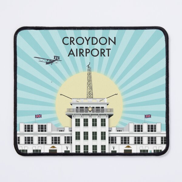 Item preview, Art Deco London Croydon Aerodrome Airside with Handley Page 42 designed and sold by Vicky Anne Vaughan.