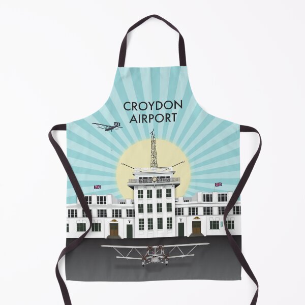 Item preview, Art Deco London Croydon Aerodrome Airside with Handley Page 42 designed and sold by Vicky Anne Vaughan.
