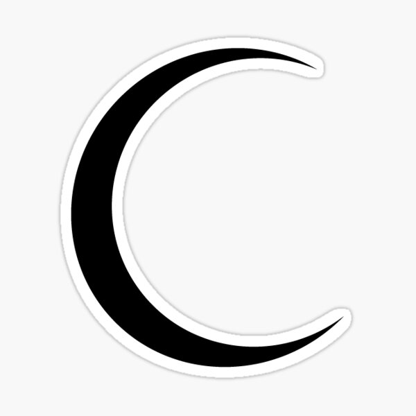 Simple Crescent Moon Sticker