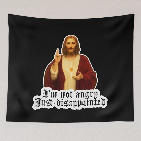 Item preview, Funny Disappointed Jesus Meme Digital Art designed and sold by Gogmagosh.
