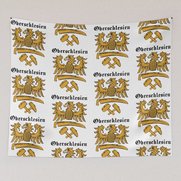 Item preview, Upper Silesia coat of arms with gold lettering 02 designed and sold by MDMDO.