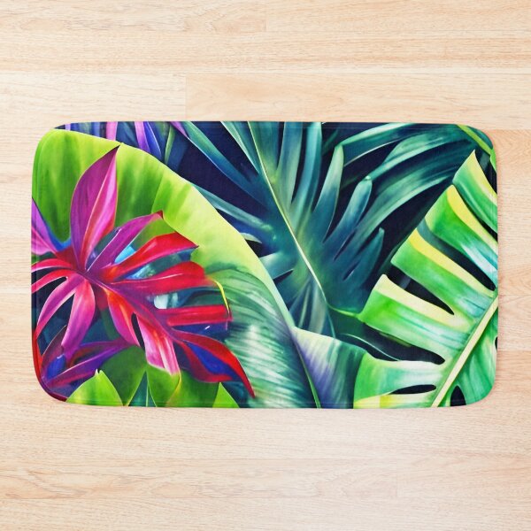 Item preview, Tropical leaves jungle landscape designed and sold by Ascooepics.