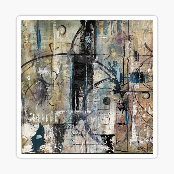 Abstract, Contemporary, Textured, Artwork, Original, Lisa Kirwan, Art, Acrylic, Mixed Media, Artful Designs Sticker