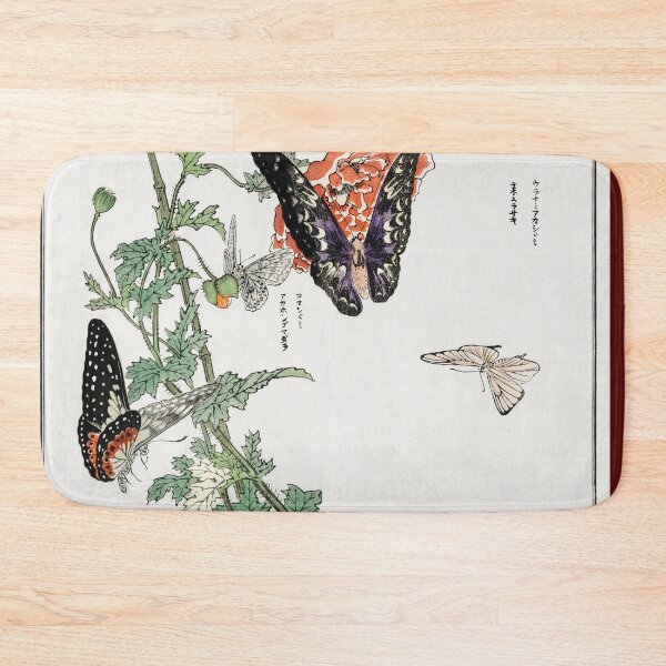 Item preview, Butterflies and plant illustration from Churui Gafu (1910) by Morimoto Toko designed and sold by StoicMindset.