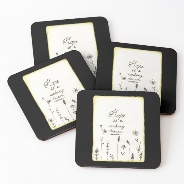 Item preview, Quote Card #8 - Hope is a waking dream. - Aristotle Quote With Flower Illustration designed and sold by WordsOf--Wisdom.