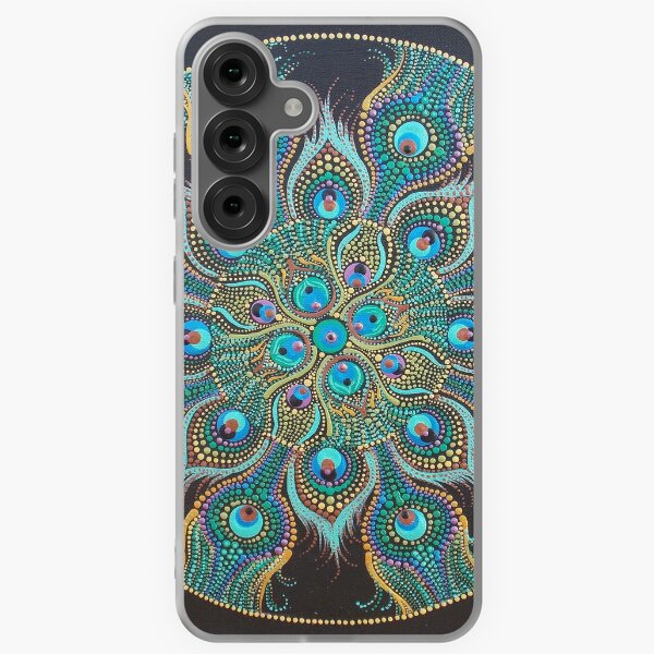 Vista previa del artículo con la obra «Mandala de pavo real», diseñado y vendido por Kaila Lance.