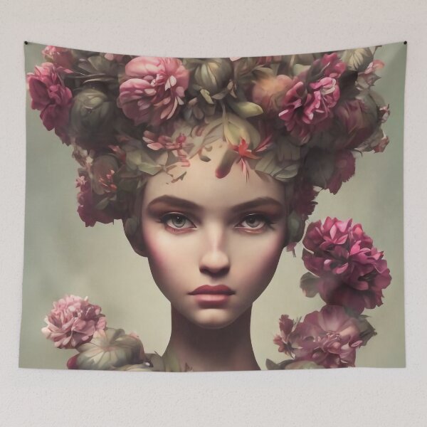 Item preview, Zaira Flowery Girl Portrait  designed and sold by Kamiri.