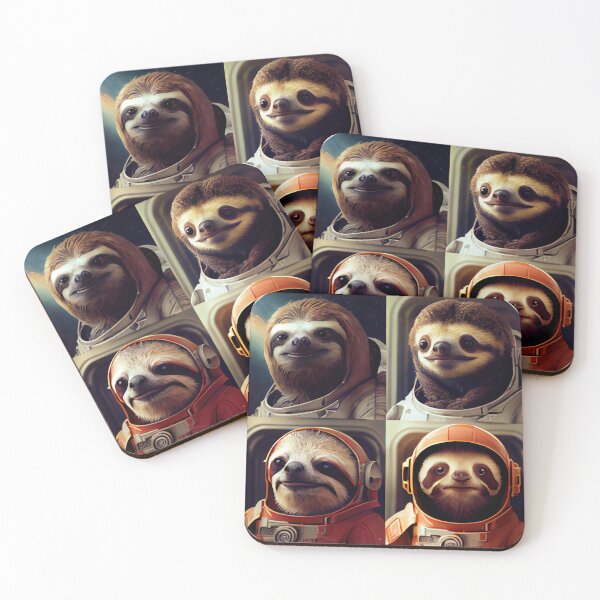 Item preview, Funny Sloth Astronauts, Reach for the Stars! designed and sold by MrBeerholder.